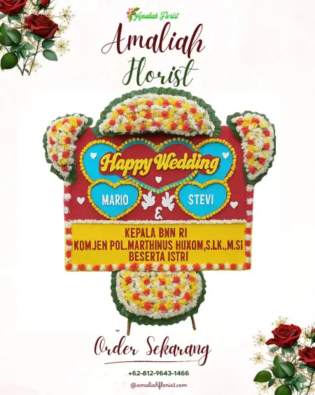 Papan Bunga Pernikahan Perumnas Way Kandis